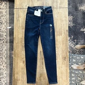 American Eagle Outfitters Deep Blue Jeans, 000, 23w